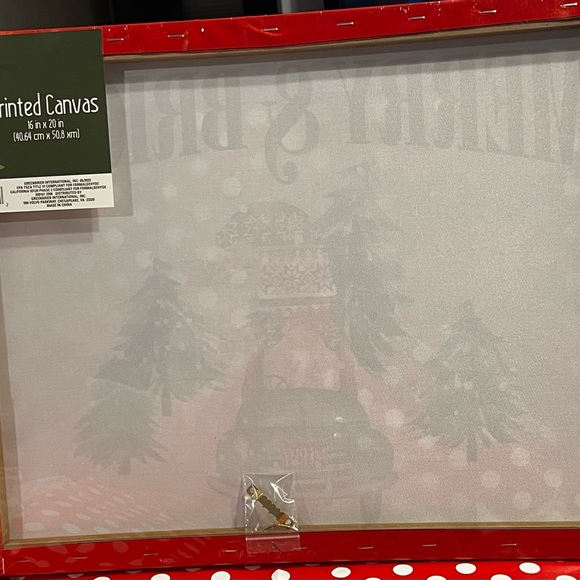 New “Merry & Bright” Gnome Printed Canvas Was Art 16 in x 20 in - Picture 9 of 10